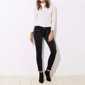 LOFT Modern Skinny Jeans in Black Velvet